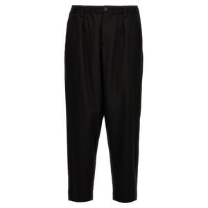 Marni Black Virgin Wool Cropped Men's Pants